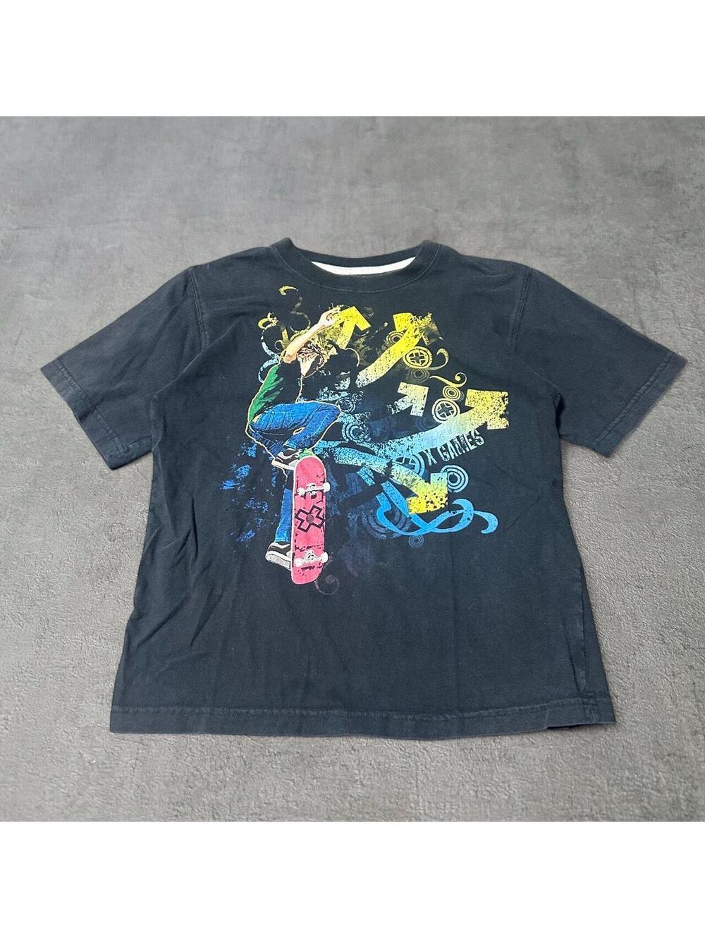 Y2K X Games Skateboarding Graphic Tee with skateboarder graphic